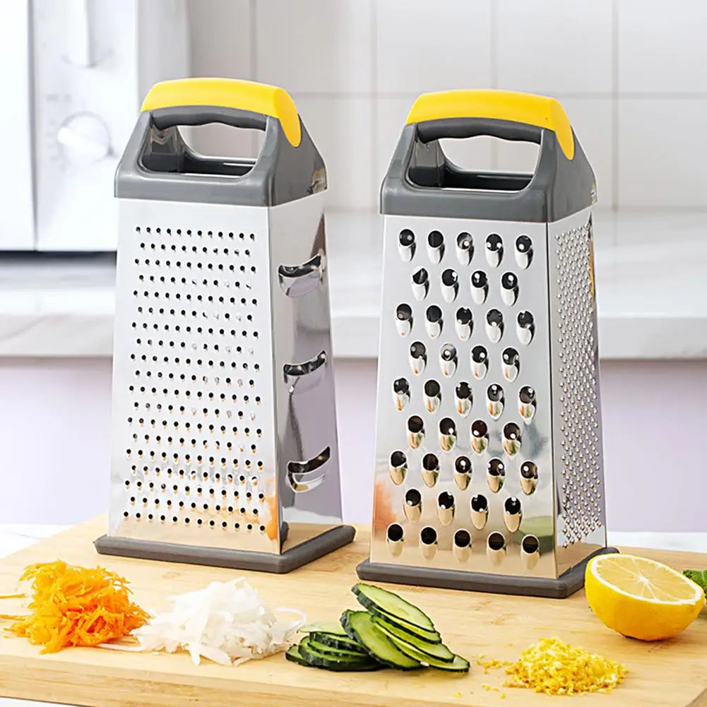 Multi-face Grater Practical Silver Color Vegetable Cutting Non-Slip Handle Grater   Potato Grinder  for Restaurant