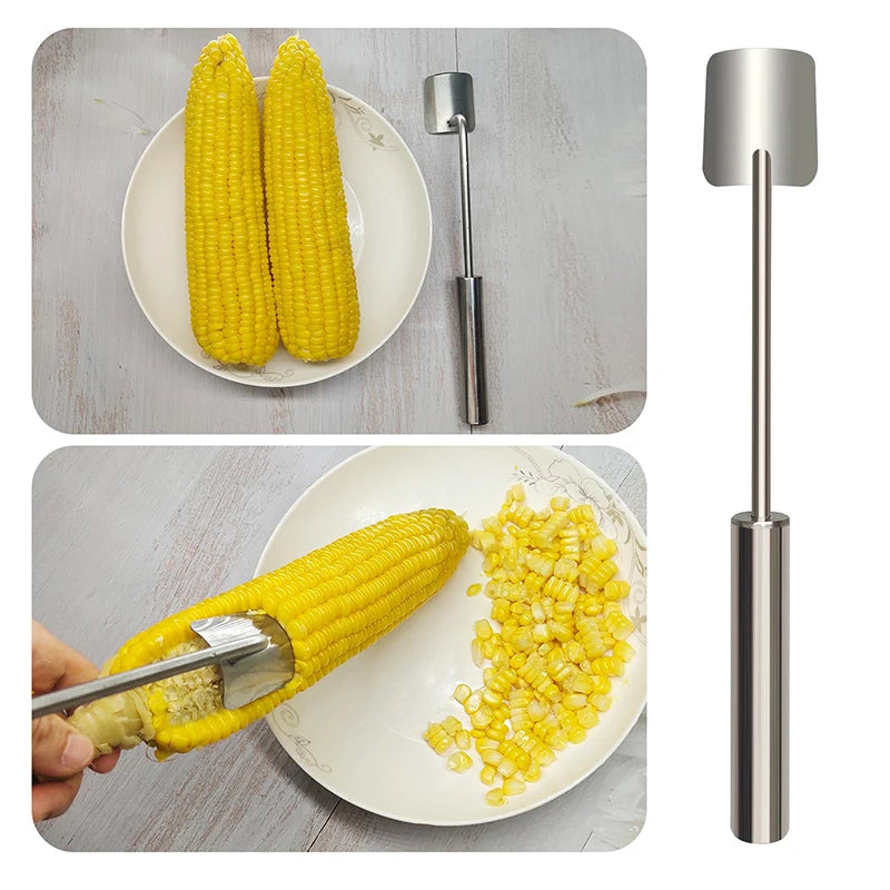 Corn on the Cob Remover Stainless Steel Planer Ergonomic Handle Peeler Peel, Separate & Enjoy Fresh Corn with Minimal Effort