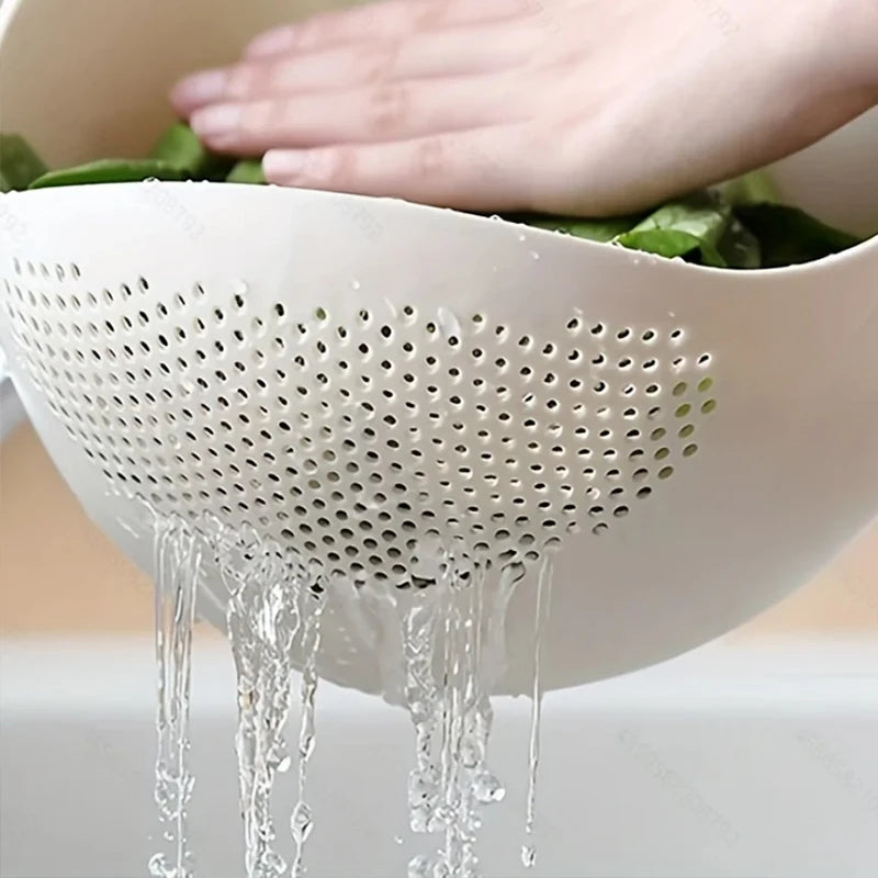 【Hot sales】Rice Drain Basket Rice Filter Fruit and Vegetable Drain Sieve Kitchen Supplies Small Tools Multi-Purpose