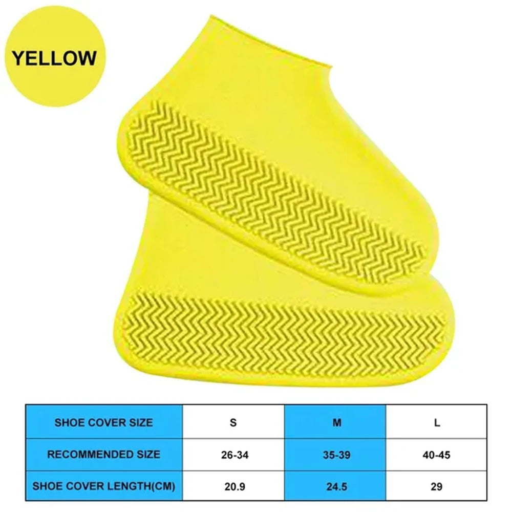 1 Pair Rubber Rain Boot Overshoes For Outdoor Use, Silicone Waterproof Shoe Covers, Rainy Day Shoe Cover, Reusable Non-Slip Rain