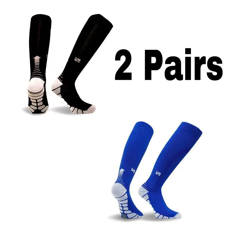 2 Pairs Running Men Compression Socks Fit Varicose Veins Football Soccer Stockings 30 Mmhg Atheletic Men Women Sports Socks