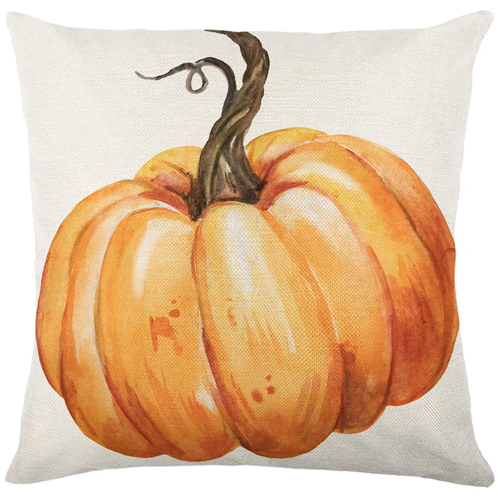 Thanksgiving Waterproof Cushion Cover 45X45 Autumn Maple Leaf Pumpkin Pillowcase Decorative Sofa Cushions Pillow Covers