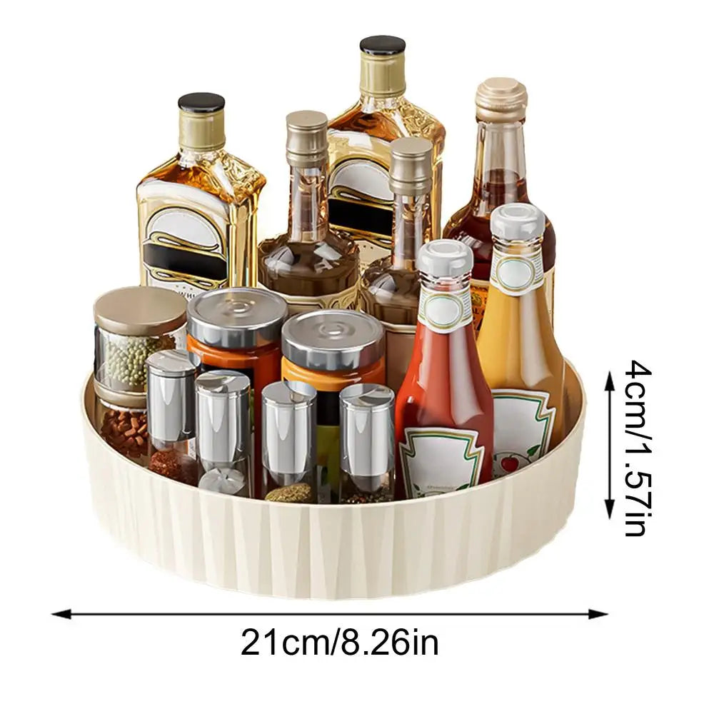 360 Degree Rotating Spices Rack Organizer Kitchen Countertop Seasoning Storage Rack Cosmetic Turntable Storage Tray For Cosmetic