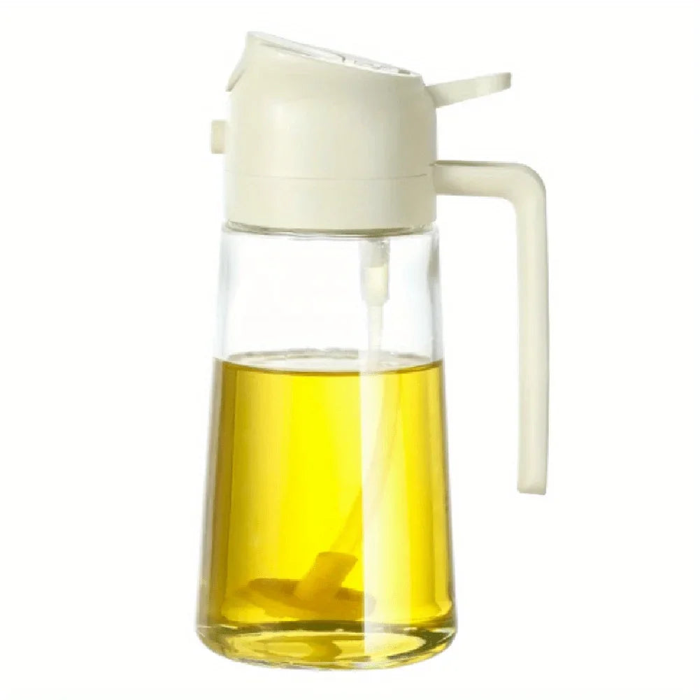 2in1 500ml Plastic Spray Oil Sprayer Bottle Spray Oil Dispenser Oil Jar Cruet BBQ Kitchen Baking Roasting Picnic Kitchen Tool