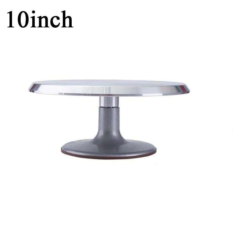 8-12inch 360°Aluminum Alloy Turntable Decorating Mouth Scraper Set Rotating Cake Table Maker Tool Baking Stand Platform Rotating