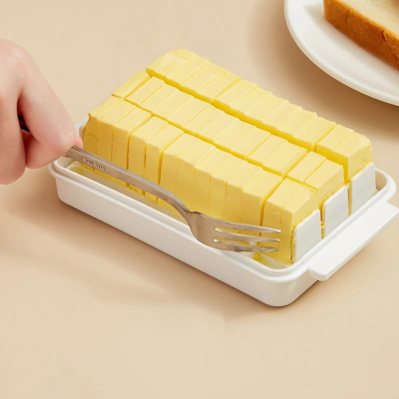 Protable Solid Butter Cutting Storage Box kitchen accessories Refrigerator Fresh Keeping Box Breakfast Cheese Fresh-keeping Box