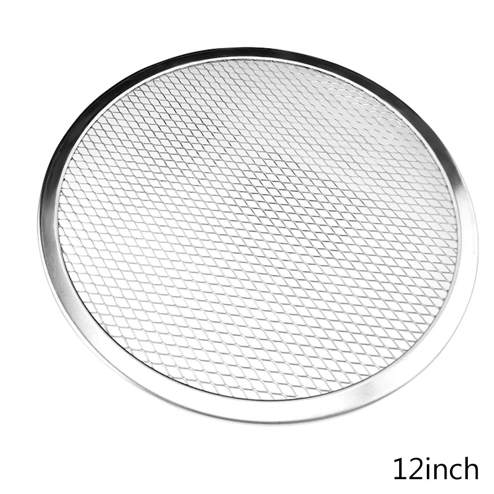 Non Stick Pizza Screen Pan Baking Tray Aluminium Pizza Metal Net Bakeware Pofessional Pizza Grill Net Kitchen Tool 6-14inch