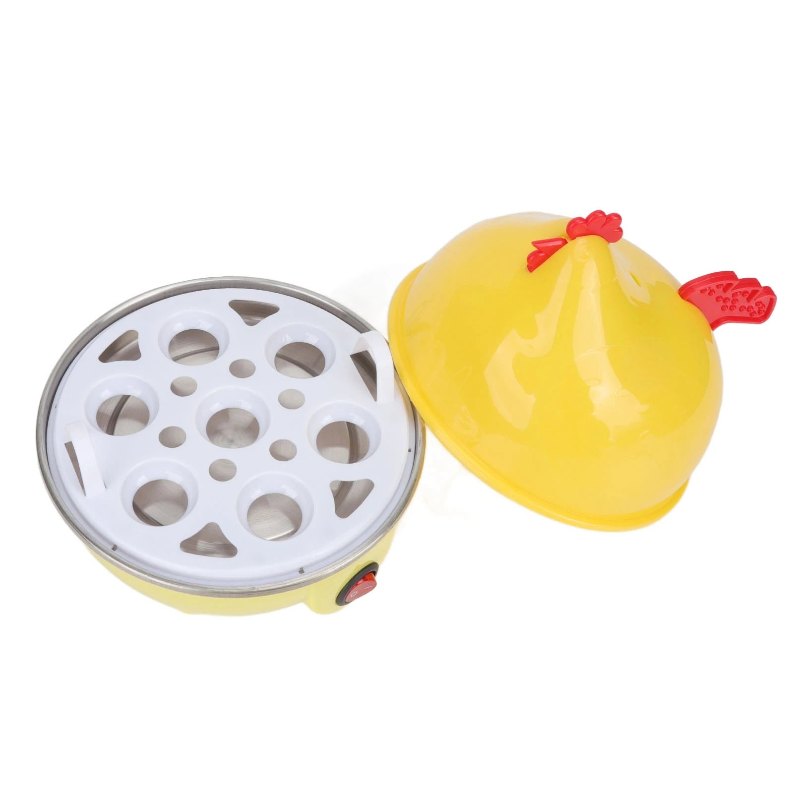 Electric Egg Cooker Chicken Shape Rapid Egg Boiler 7 Egg Capacity Automatic Shut Off Quick Egg Cooker Mini Breakfast Machine