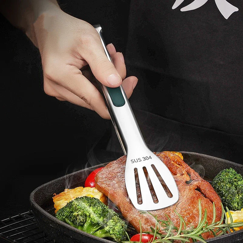 Non Slip Stainless Steel Food Tongs Meat Salad Bread Clip Barbecue Grill Buffet Clamp Cooking Tools Kitchen Accessories