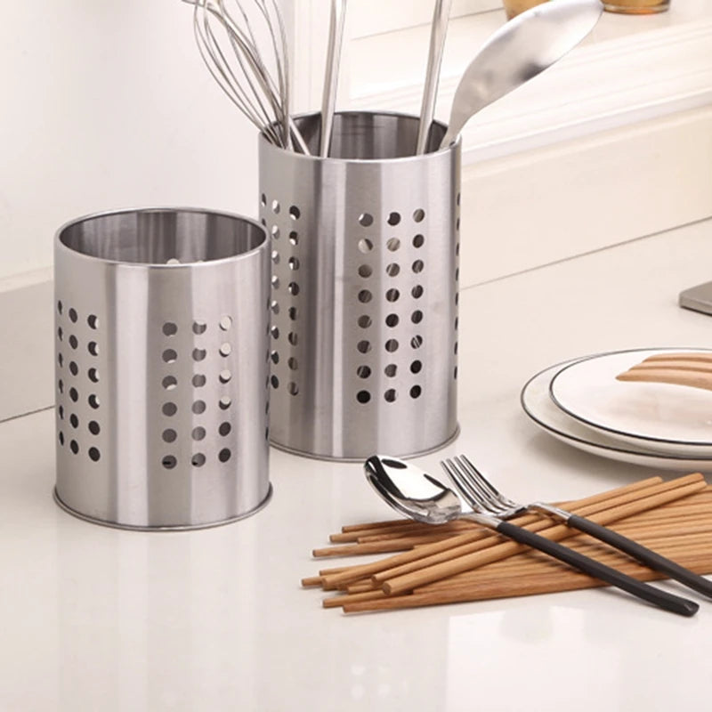 Stainless Steel Durable Chopsticks Stand Kitchen Utensil Container Utensil Utensil Spoon Knife And Fork Stand Kitchen Accessorie