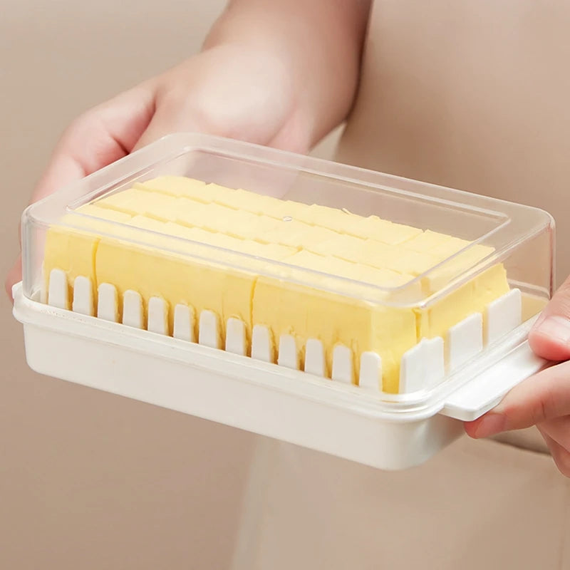 Protable Solid Butter Cutting Storage Box kitchen accessories Refrigerator Fresh Keeping Box Breakfast Cheese Fresh-keeping Box