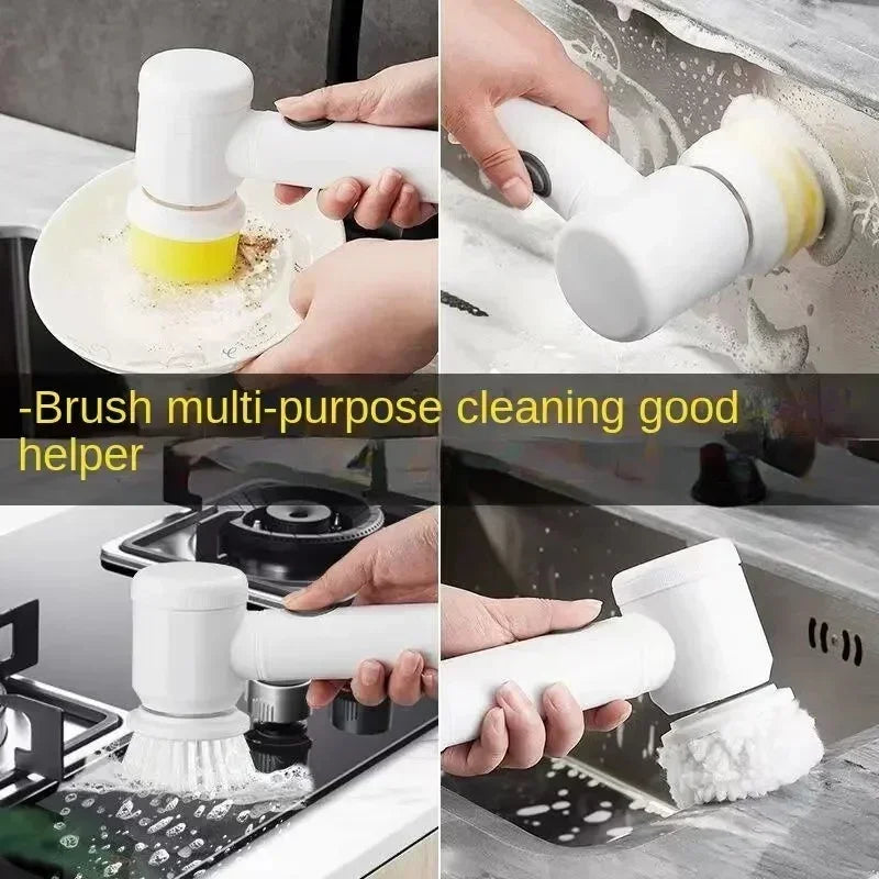 5 in 1 Smart Multifunctional Electric Cleaning Brush for Bathroom Washing and Kitchen Cleaning Tools