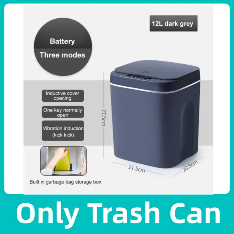 12-16L Smart Trash Can Automatic Sensor Dustbin Electric Waste Bin Waterproof Wastebasket For Kitchen Bathroom Recycling Trash