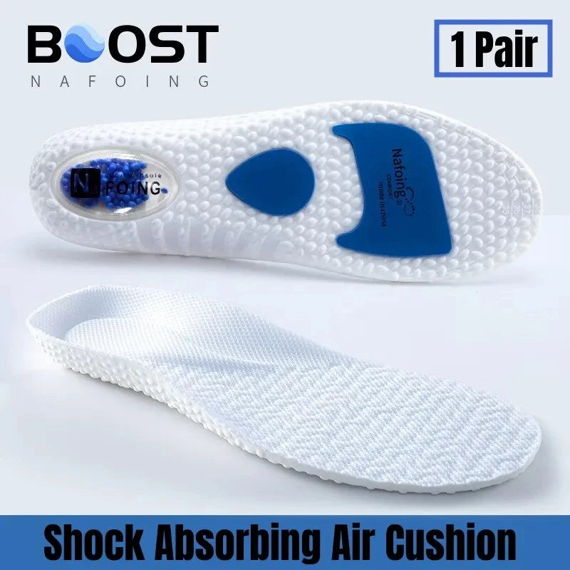 1Pair NAFOING Boost Sport Insoles Men's Women's Sneaker Insoles Super Soft Bottoms Air Cushioning For Shock Absorption Comfort