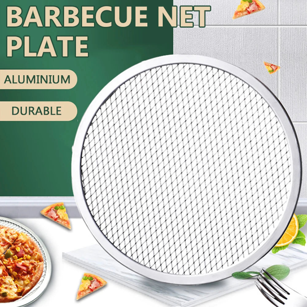 Non Stick Pizza Screen Pan Baking Tray Aluminium Pizza Metal Net Bakeware Pofessional Pizza Grill Net Kitchen Tool 6-14inch