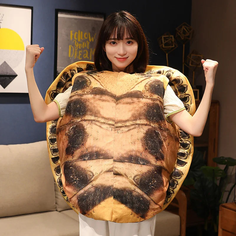 120/150cm Giant Wearable Turtle Shell Plush Toy Kids  Sleeping Bag Stuffed Soft Sea Tortoise Pillow Cushion Creative Floor Mat