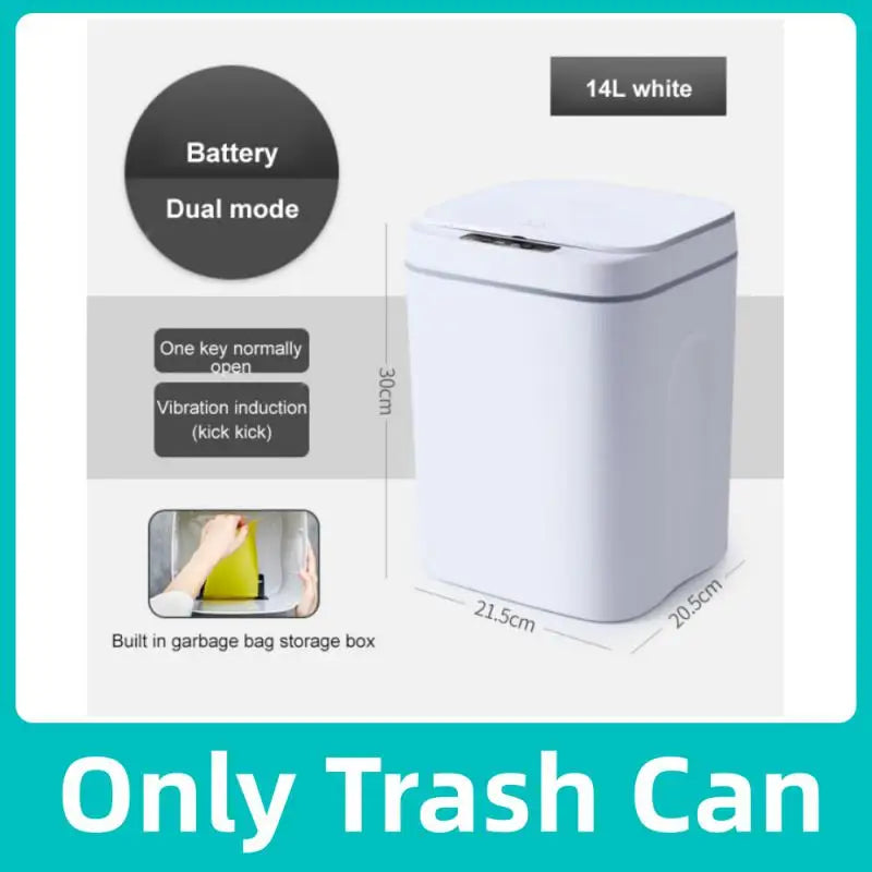 12-16L Smart Trash Can Automatic Sensor Dustbin Electric Waste Bin Waterproof Wastebasket For Kitchen Bathroom Recycling Trash