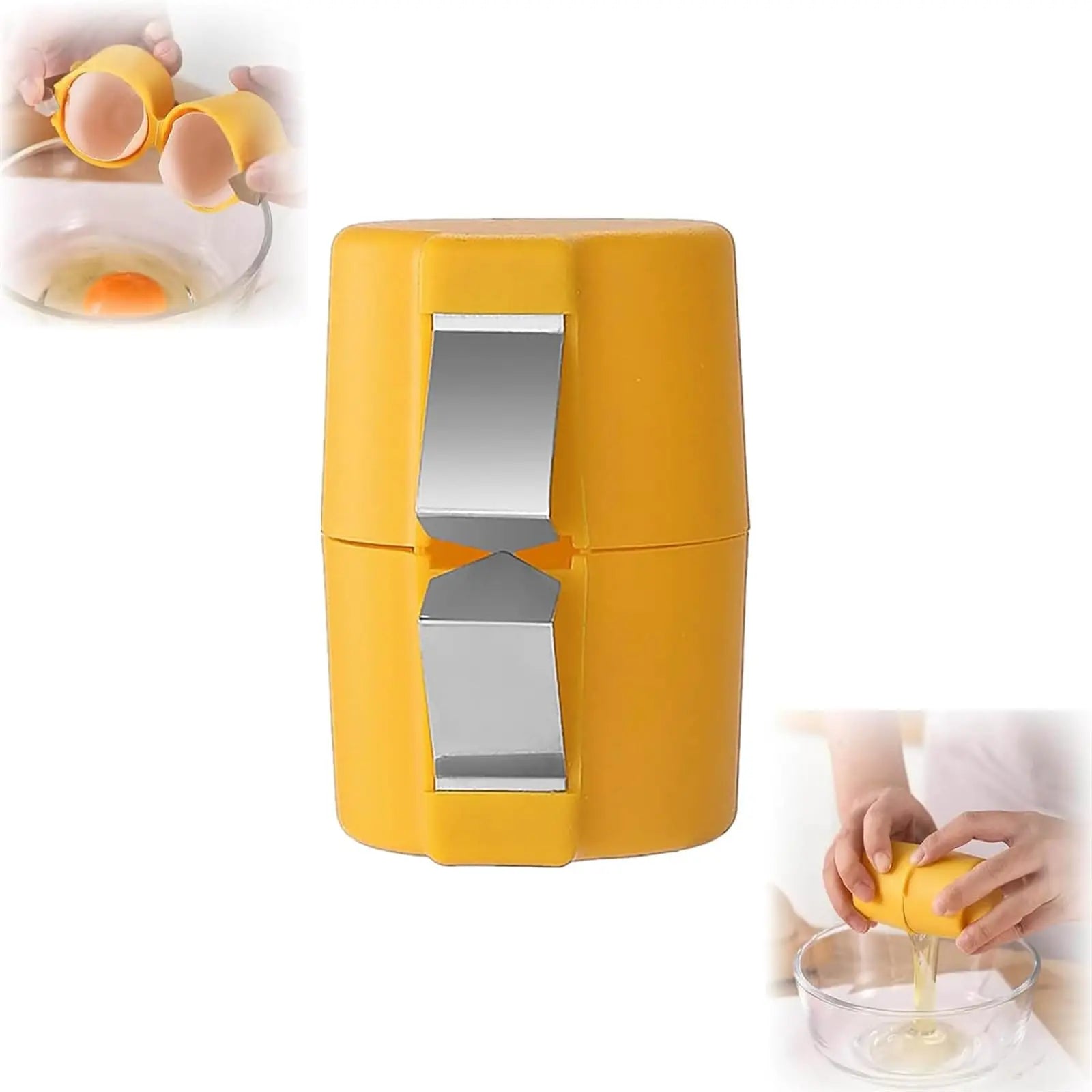 1/2pcs Egg Shell Opener Set Handheld Raw Egg Cracker Multifunctional Egg Breaker Food-Safe Kitchen Gadget for Cooking Camping