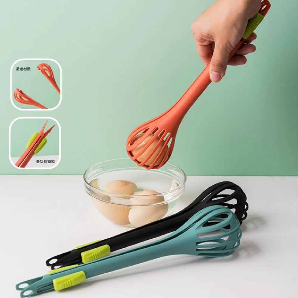 Multifunctional Egg Beater Egg Milk Whisk Pasta Tongs Food Clips Mixer Manual Stirrer Kitchen Cream Bake Tool Kitchen Accessory