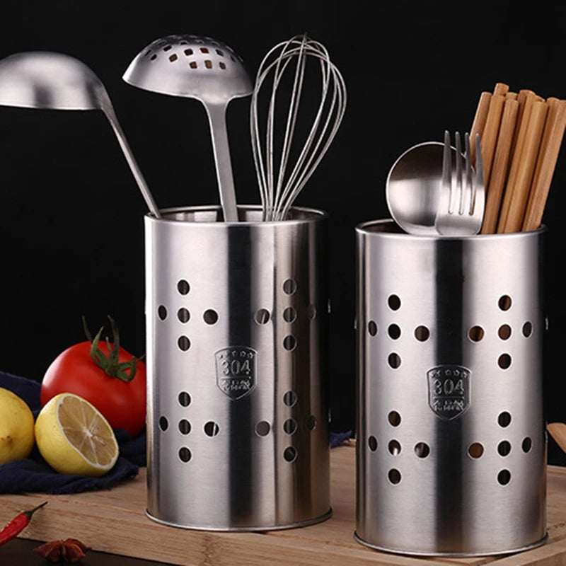 Stainless Steel Durable Chopsticks Stand Kitchen Utensil Container Utensil Utensil Spoon Knife And Fork Stand Kitchen Accessorie