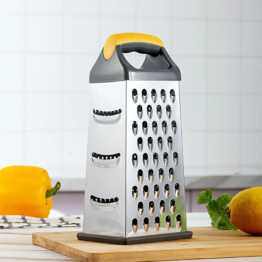 Multi-face Grater Practical Silver Color Vegetable Cutting Non-Slip Handle Grater   Potato Grinder  for Restaurant