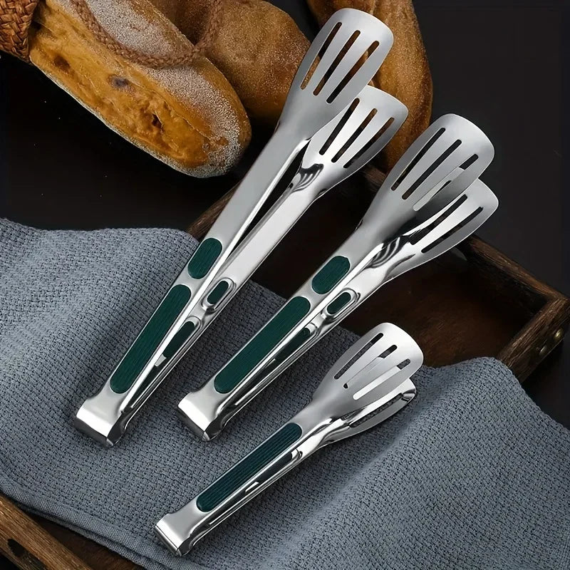 Non Slip Stainless Steel Food Tongs Meat Salad Bread Clip Barbecue Grill Buffet Clamp Cooking Tools Kitchen Accessories