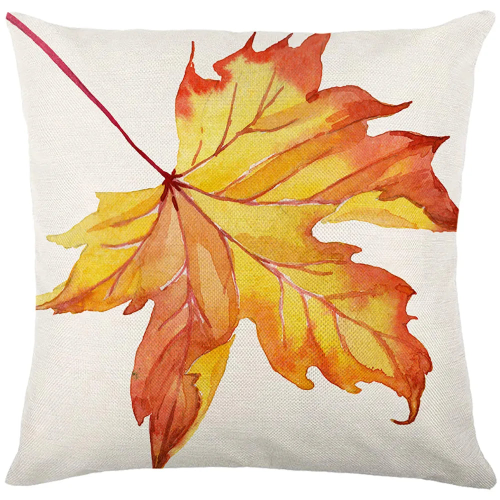 Thanksgiving Waterproof Cushion Cover 45X45 Autumn Maple Leaf Pumpkin Pillowcase Decorative Sofa Cushions Pillow Covers