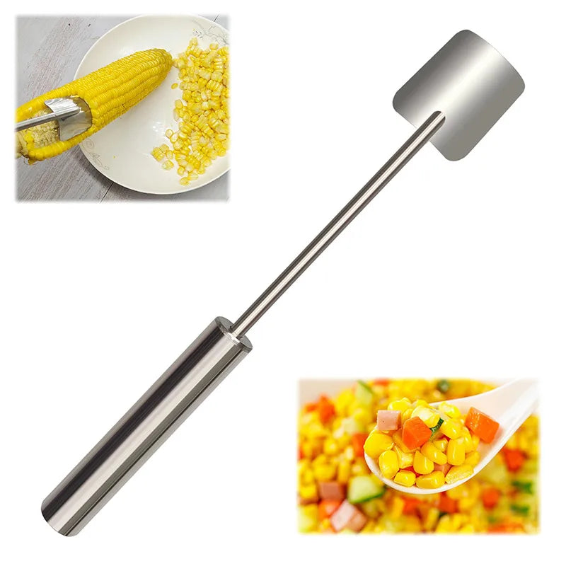 Corn on the Cob Remover Stainless Steel Planer Ergonomic Handle Peeler Peel, Separate & Enjoy Fresh Corn with Minimal Effort