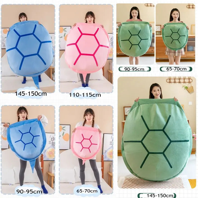 120/150cm Giant Wearable Turtle Shell Plush Toy Kids  Sleeping Bag Stuffed Soft Sea Tortoise Pillow Cushion Creative Floor Mat