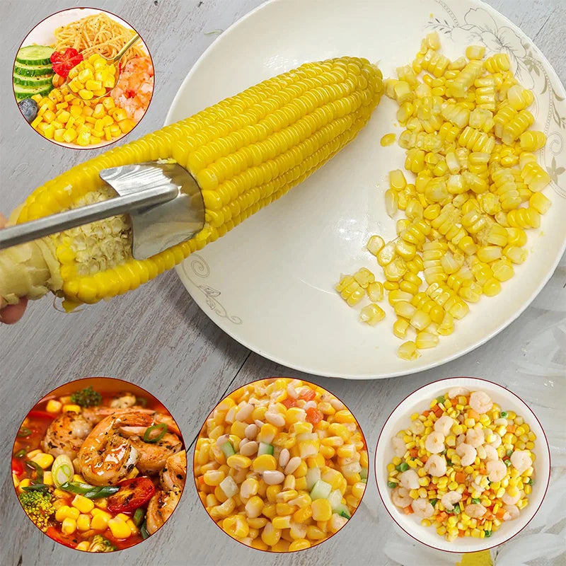 Corn on the Cob Remover Stainless Steel Planer Ergonomic Handle Peeler Peel, Separate & Enjoy Fresh Corn with Minimal Effort