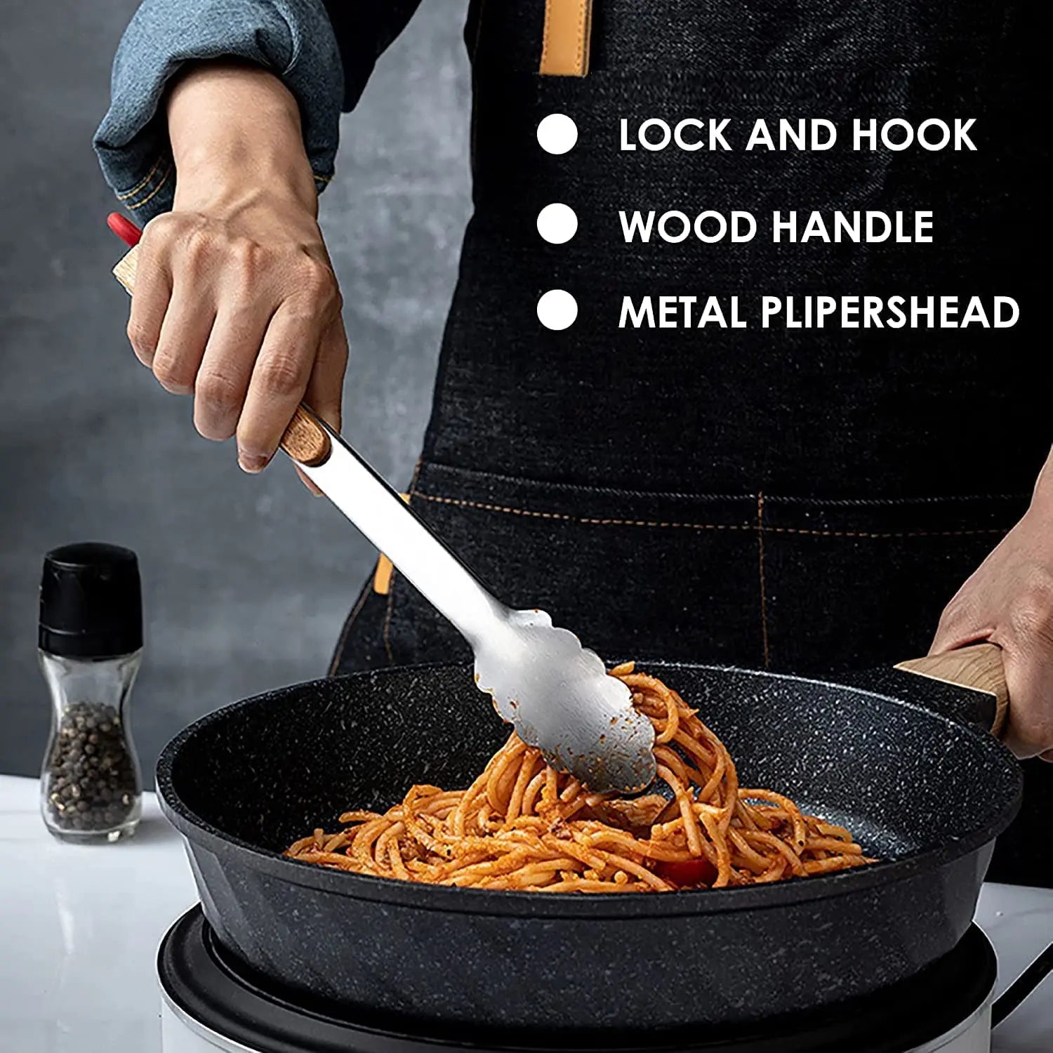 Leeseph Stainless Steel Kitchen Tongs 9