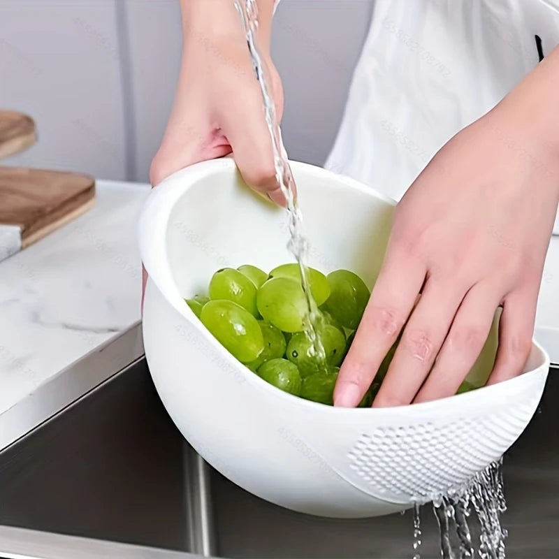 【Hot sales】Rice Drain Basket Rice Filter Fruit and Vegetable Drain Sieve Kitchen Supplies Small Tools Multi-Purpose