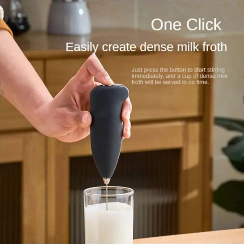 Electric Coffee Frother Handheld Mixer Milk Foamer Egg Beater Cappuccino Stirrer Mini Portable Blenders Home Kitchen Whisk Tool