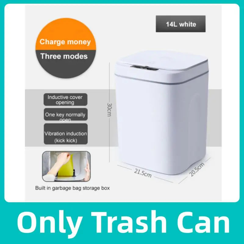 12-16L Smart Trash Can Automatic Sensor Dustbin Electric Waste Bin Waterproof Wastebasket For Kitchen Bathroom Recycling Trash