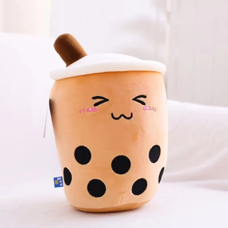 Simulation Milk Tea Cup Pillow Plush Toy Small Pearl Milk Tea Cute Funny Doll Creative Decoration