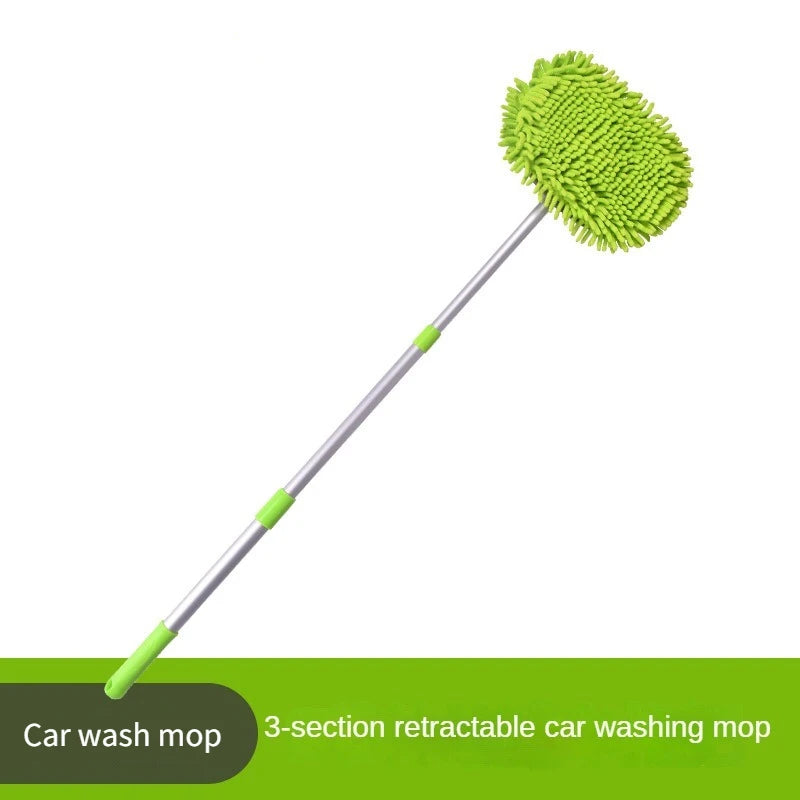 LEIBOO Car Cleaning Brush Detailing Super Absorbent Car Wash Brush Adjustable Telescoping Long Handle Clean Mop Auto Accessories