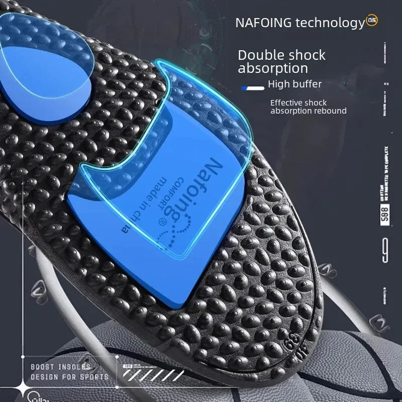 1Pair NAFOING Boost Sport Insoles Men's Women's Sneaker Insoles Super Soft Bottoms Air Cushioning For Shock Absorption Comfort