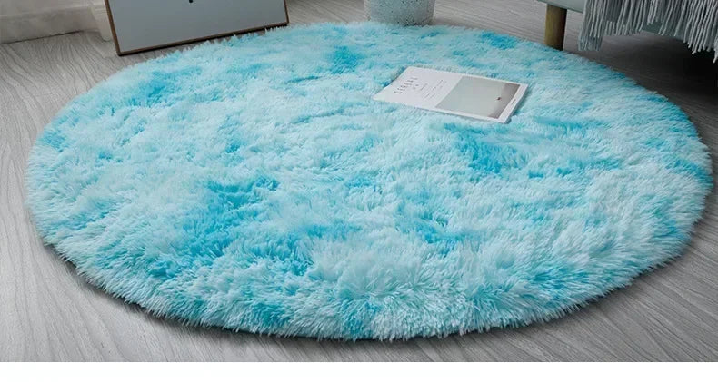 Super Soft Plush Round Rug Mat Fluffy White Carpets For Living Room Home Decor Bedroom Kid Room Decoration Salon Thick Pile Rug