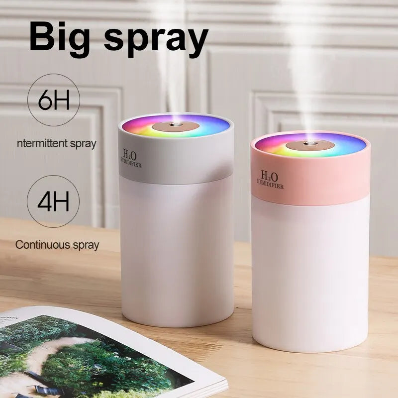 Luminous Humidifier Household Desktop Small Water Supplement Spray Air Humidification Usb Car Portable Night Light 260ml