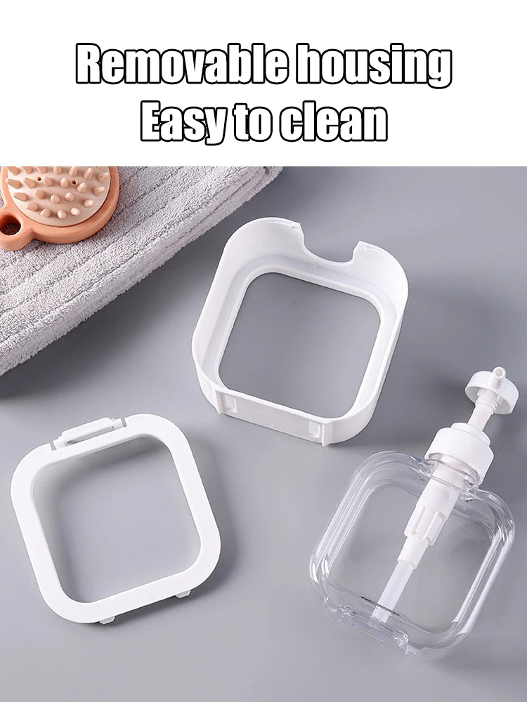 A large-capacity soap dispenser bottle, transparent visible plastic press bottle, suitable for travel, kitchen, bathroom