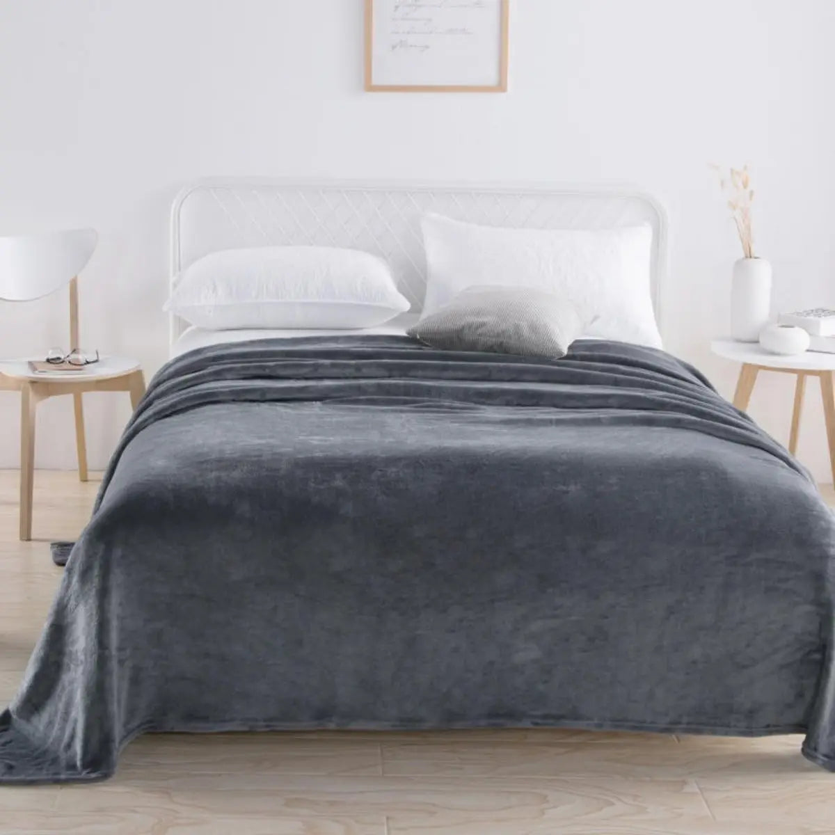 Simple and plain colored plush blanket, multifunctional Farley plush blanket cover, thickened and warm