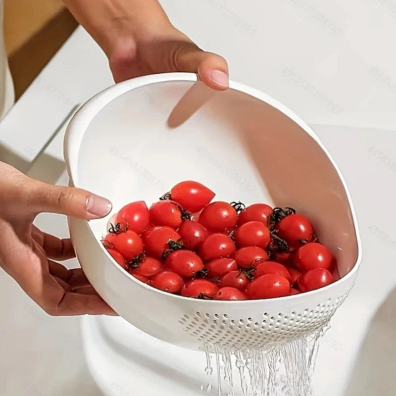 【Hot sales】Rice Drain Basket Rice Filter Fruit and Vegetable Drain Sieve Kitchen Supplies Small Tools Multi-Purpose