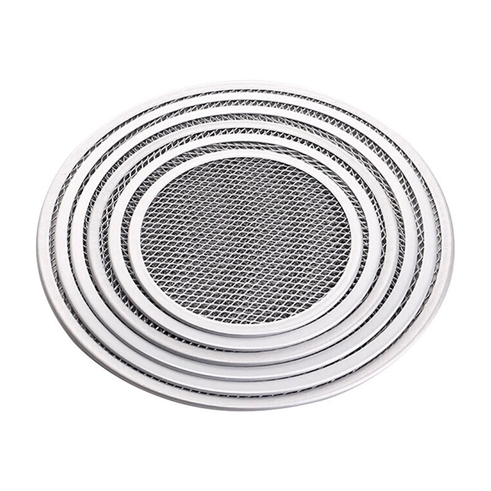 Non Stick Pizza Screen Pan Baking Tray Aluminium Pizza Metal Net Bakeware Pofessional Pizza Grill Net Kitchen Tool 6-14inch