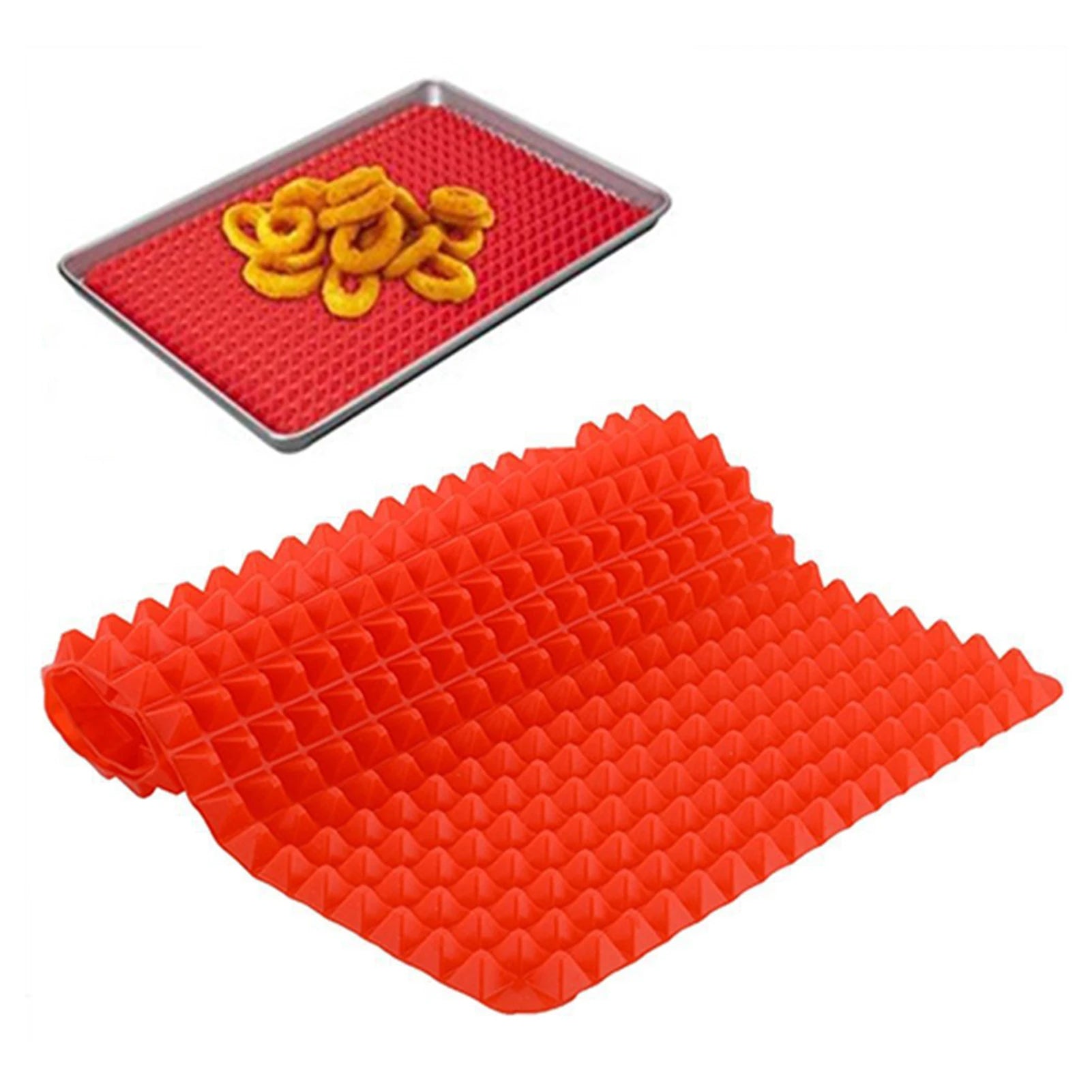 Pyramid Raised Silicone Mat Oven Baking And Roasting Superb Non-Stick Food Grade Silicone For Oven Grilling BBQ Kitchen Tools