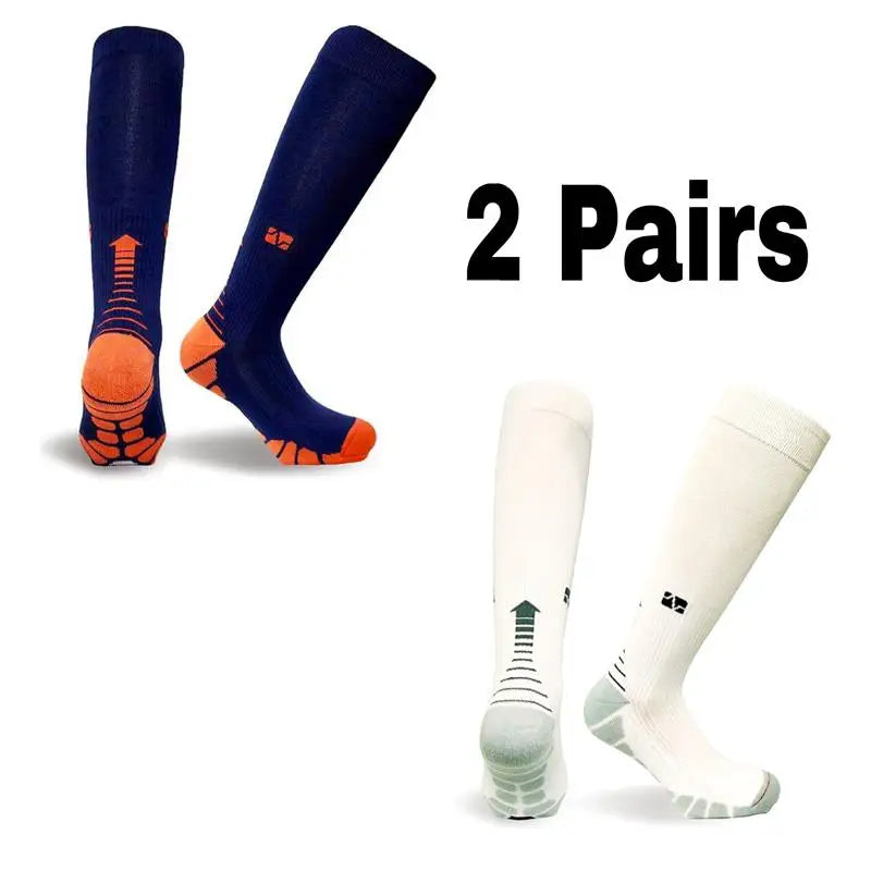 2 Pairs Running Men Compression Socks Fit Varicose Veins Football Soccer Stockings 30 Mmhg Atheletic Men Women Sports Socks